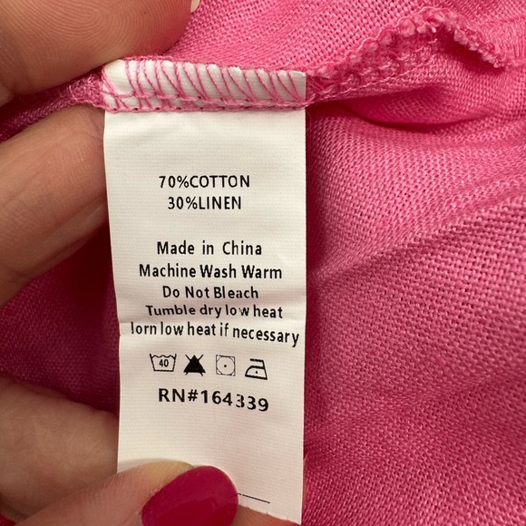 Petal & Pup Rosetta Strapless Pink Maxi Dress US 14 Linen Blend NWT - Picture 8 of 10